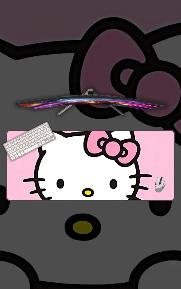 Hello Kitty Desk Mat featuring Hello Kitty artwork on a premium large desk mat in Pakistan