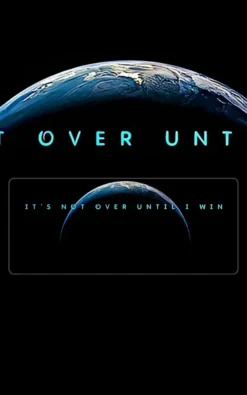 Until I Win Mousepad large desk mat with It's not over until I win artwork for gaming, office and study setup in Pakistan