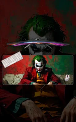 Joker Mousepad featuring Joker artwork on a premium large desk mat in Pakistan