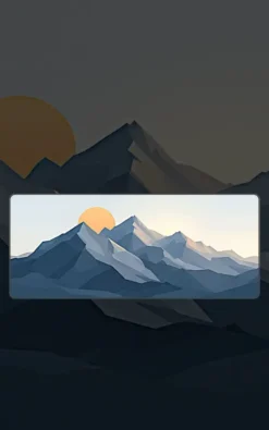 Low Poly Mountain Mousepad featuring Low Poly Mountain Sunset artwork on a premium large desk mat in Pakistan