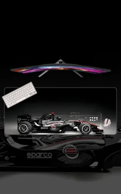 McLaren Mercedes Mousepad featuring McLaren Mercedes Formula 1 artwork on a premium large desk mat in Pakistan
