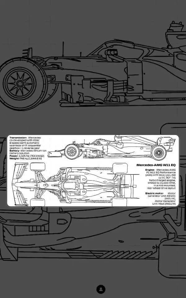 Mercedes Amg W11 Eq Power Bluprint Drawing mousepad featuring Formula 1 artwork on a premium large desk mat in Pakistan