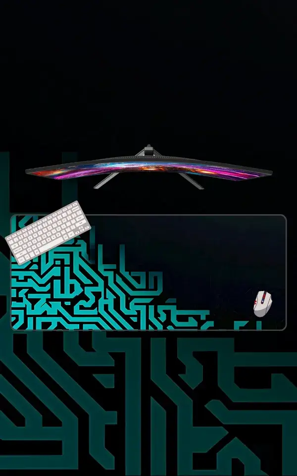Neo Grid Mousepad featuring Neo Grid artwork on a premium large desk mat in Pakistan