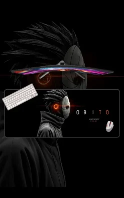 Obito Anime Mousepad featuring Obito artwork on a premium large desk mat in Pakistan