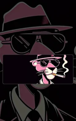 Pink Panther Desk Mat featuring Pink Panther artwork on a premium large desk mat in Pakistan