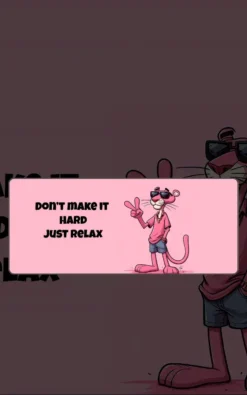 Pink Panther Desk Mat featuring Pink Panther artwork on a premium large desk mat in Pakistan