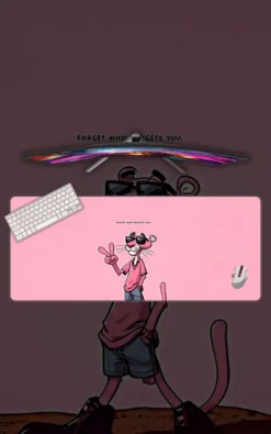 Pink Panther Mousepad large desk mat with Pink Panther artwork for gaming, office and study setup in Pakistan