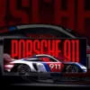 Porsche GT3 R Mousepad large desk mat with Porsche 911 GT3 R artwork for gaming, office and study setup in Pakistan