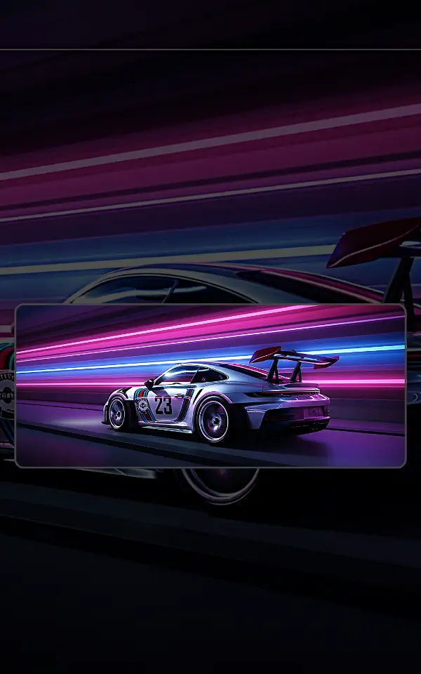 Porsche GT3 RS Mousepad large desk mat with Porsche 911 GT3 RS artwork for gaming, office and study setup in Pakistan
