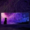 Purry Purry Night Mousepad featuring Purry Purry Night artwork on a premium large desk mat in Pakistan