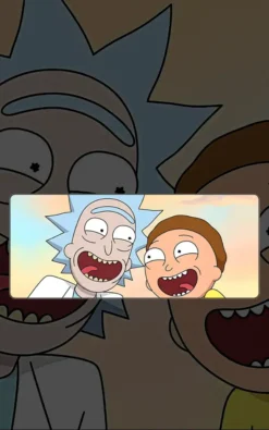 Rick Morty Mousepad featuring Rick & Morty artwork on a premium large desk mat in Pakistan