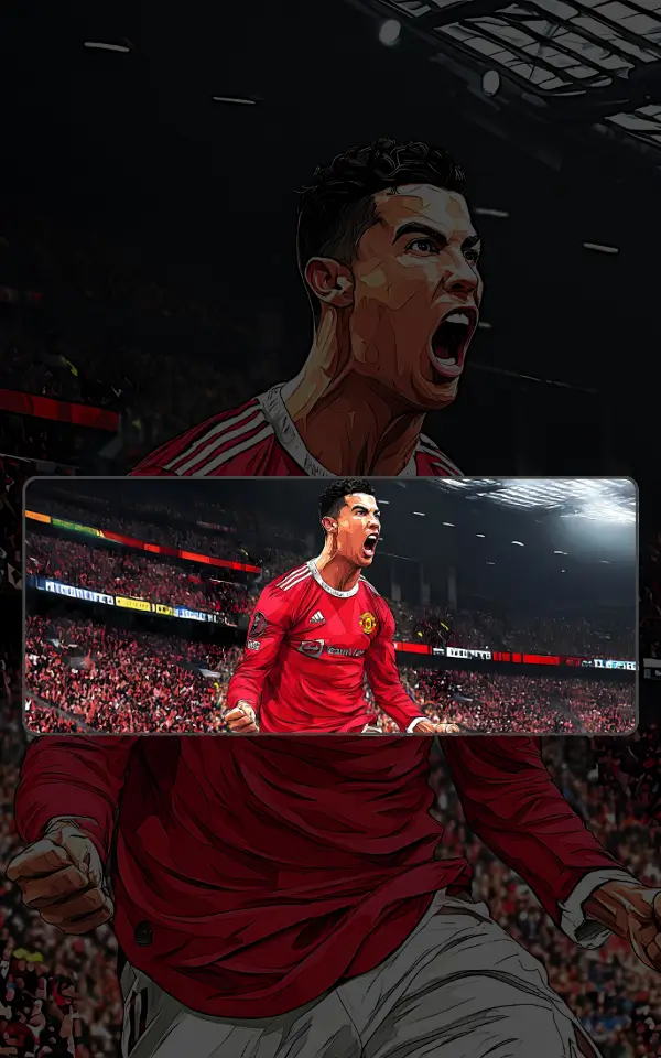 Ronaldo Mousepad large desk mat with Ronaldo artwork for gaming, office and study setup in Pakistan
