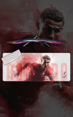 Ronaldo Mousepad large desk mat with Ronaldo artwork for gaming, office and study setup in Pakistan