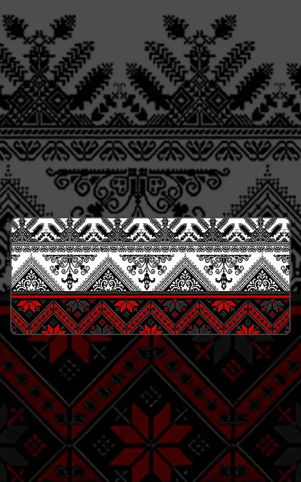 Slavic Embroidery Mousepad featuring Slavic Embroidery Border Pattern artwork on a premium large desk mat in Pakistan
