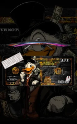 Scrooge McDuck Mousepad large desk mat with Scrooge McDuck artwork for gaming, office and study setup in Pakistan