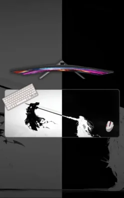 Sephiroth Cloud Mousepad featuring Sephiroth vs Cloud artwork on a premium large desk mat in Pakistan