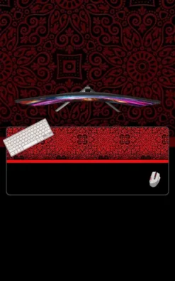 Sindhi Ajrak Mousepad featuring Sindhi Ajrak Pattern artwork on a premium large desk mat in Pakistan
