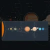 Solar System Space Mousepad featuring Solar System artwork on a premium large desk mat in Pakistan