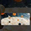 Solar System Mousepad large desk mat with Solar system artwork for gaming, office and study setup in Pakistan