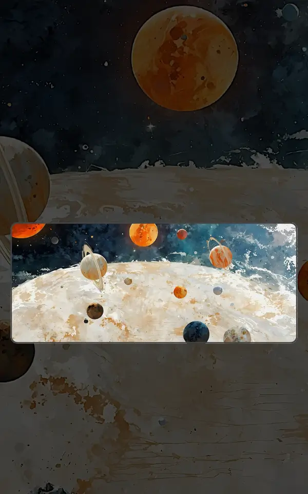 Solar System Mousepad large desk mat with Solar system artwork for gaming, office and study setup in Pakistan