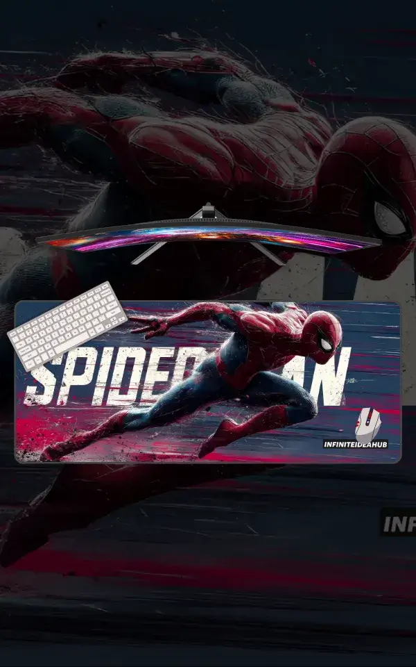 Spider-Man Movie Desk Mat featuring Spider-Man artwork on a premium large desk mat in Pakistan