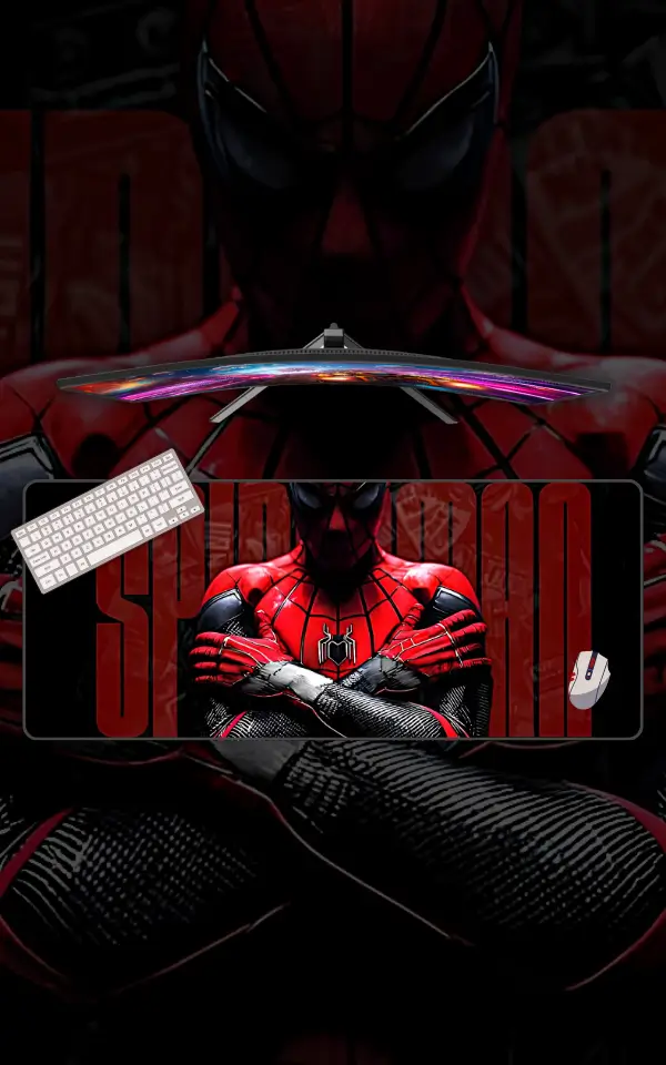 Spider-Man Movie Desk Mat featuring Spider-Man artwork on a premium large desk mat in Pakistan