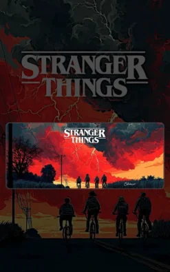 Stranger Things Desk Mat featuring Stranger Things artwork on a premium large desk mat in Pakistan