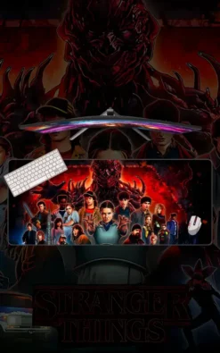 Stranger Things Desk Mat featuring Stranger Things artwork on a premium large desk mat in Pakistan