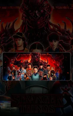 Stranger Things Desk Mat featuring Stranger Things artwork on a premium large desk mat in Pakistan