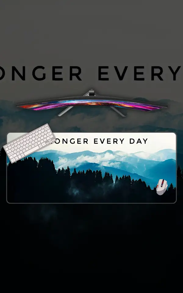 Stronger Every Day Mousepad large desk mat with Stronger every day artwork for gaming, office and study setup in Pakistan