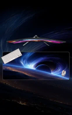 Event Horizon Mousepad featuring The Event Horizon artwork on a premium large desk mat in Pakistan