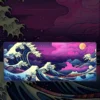 Great Wave Kanagawa Mousepad featuring The Great Wave off Kanagawa artwork on a premium large desk mat in Pakistan