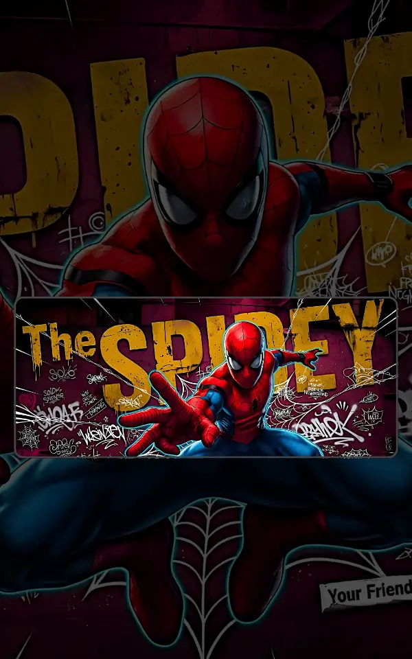 Spidey Mousepad large desk mat with The Spidey artwork for gaming, office and study setup in Pakistan