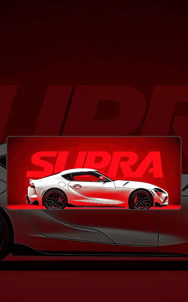 Toyota Supra Mousepad large desk mat with Toyota Supra artwork for gaming, office and study setup in Pakistan