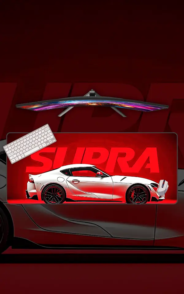 Toyota Supra Mousepad large desk mat with Toyota Supra artwork for gaming, office and study setup in Pakistan