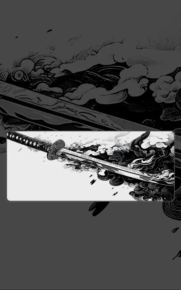 Vortex Katana Mousepad featuring Vortex Katana artwork on a premium large desk mat in Pakistan