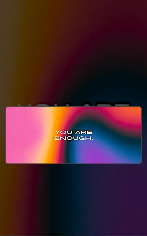 You Are Enough Mousepad featuring You Are Enough artwork on a premium large desk mat in Pakistan