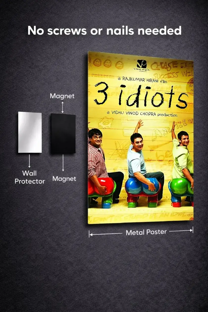 3 Idiots Metal Poster wall art in Pakistan