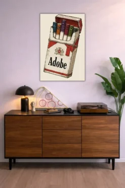 Adobe Creative Cloud Cigarette Pack Metal Poster wall art in Pakistan