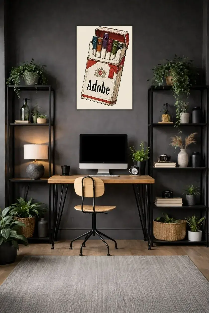 Adobe Creative Cloud Cigarette Pack Metal Poster wall art in Pakistan
