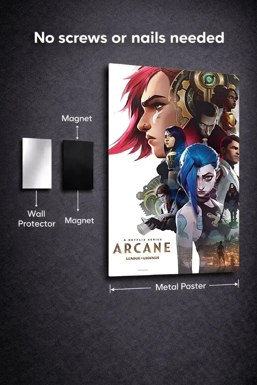 Arcane: League Of Legends Metal Poster wall art in Pakistan