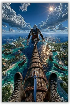 Assassin’s Creed Metal Poster wall art in Pakistan