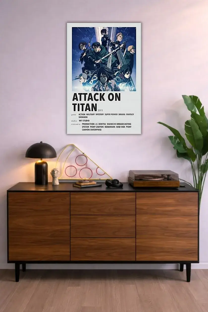 Attack on titans metal poster wall art in Pakistan