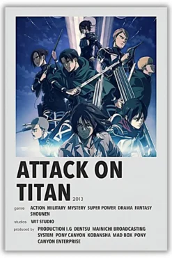 Attack on titans metal poster wall art in Pakistan