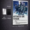 Attack on titans metal poster wall art in Pakistan