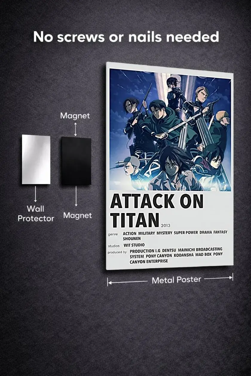Attack on titans metal poster wall art in Pakistan