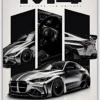 BMW M4 metal poster wall art in Pakistan