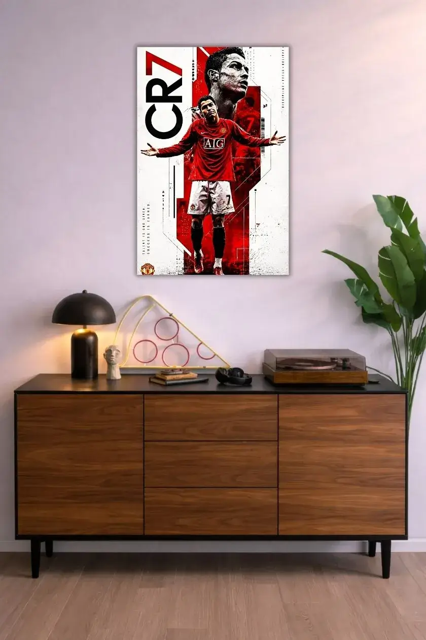 Cristiano Ronaldo Metal Poster wall art in Pakistan