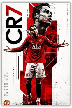 Cristiano Ronaldo Metal Poster wall art in Pakistan