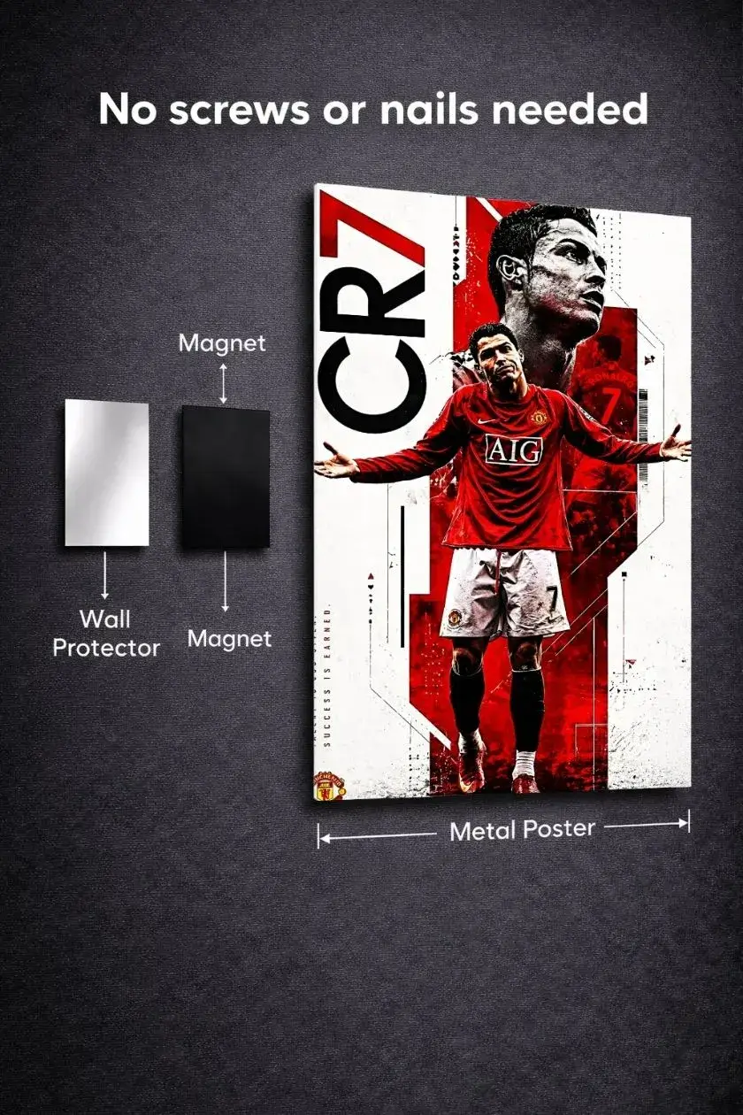Cristiano Ronaldo Metal Poster wall art in Pakistan